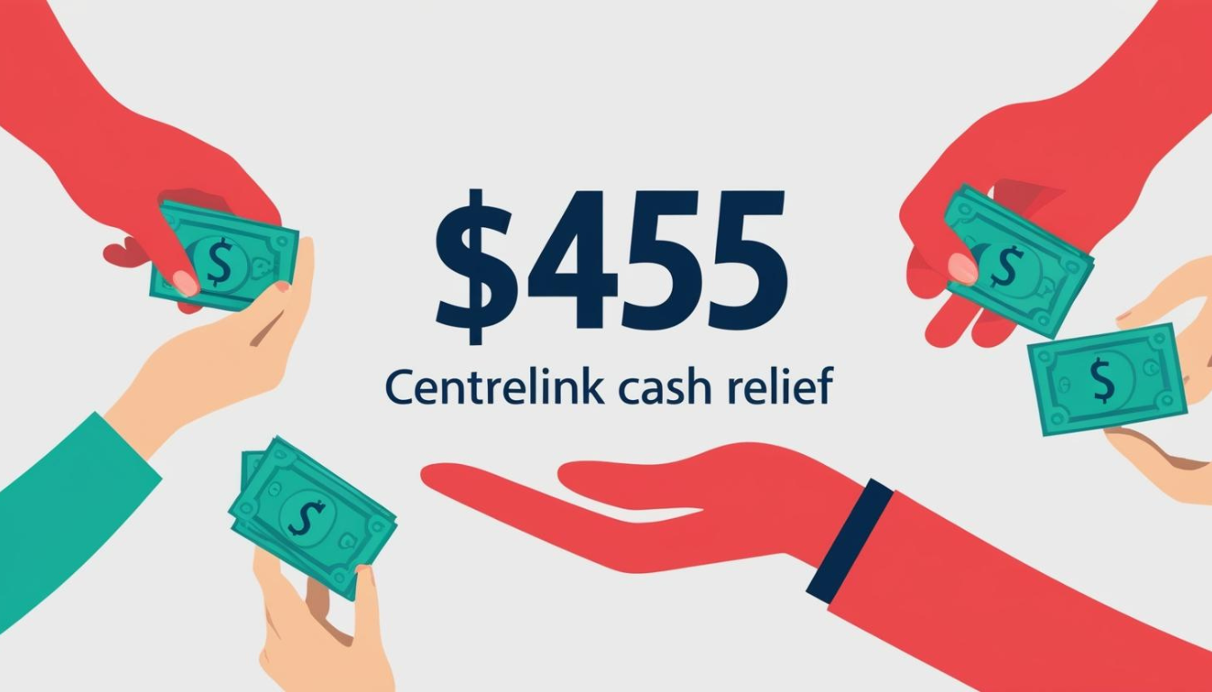 $455 centrelink cash relief