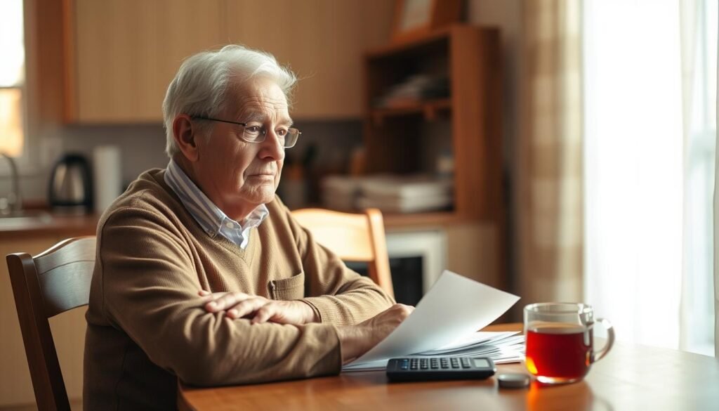 senior citizen with centrelink payment